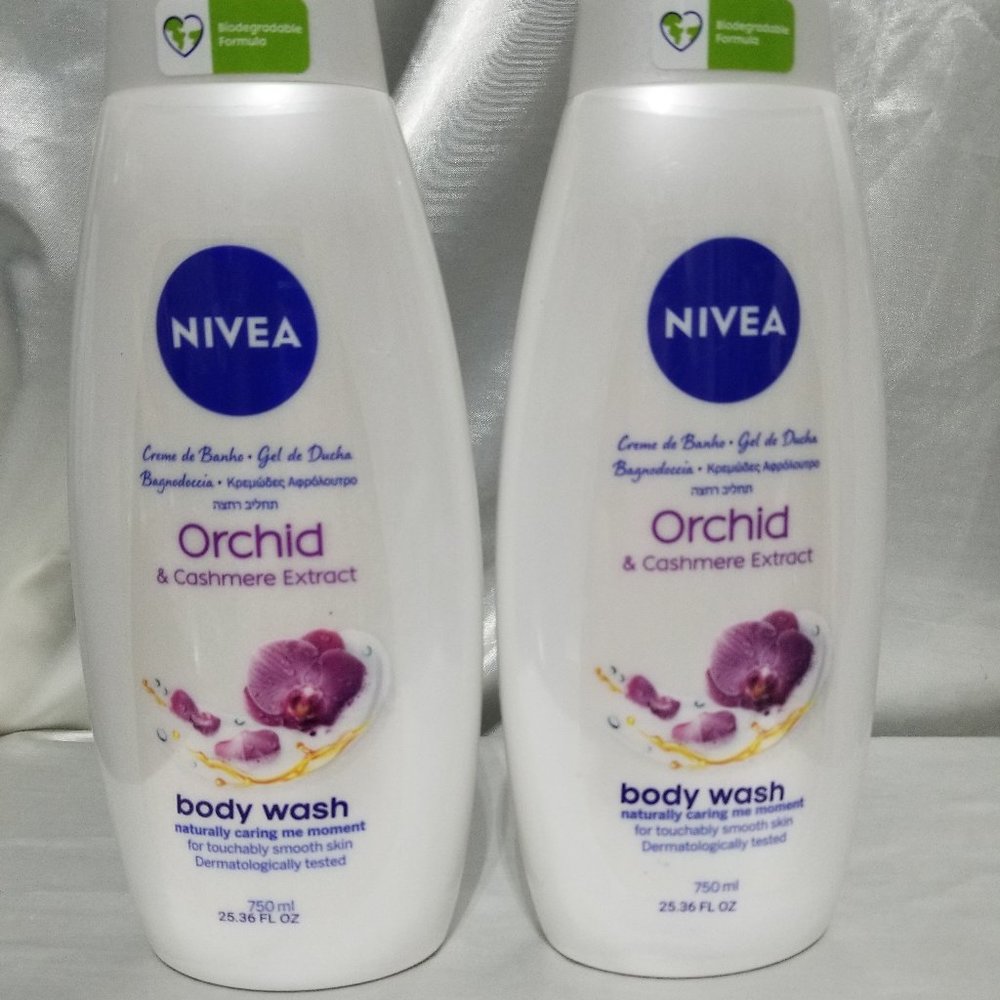 Nivea 2 Bottles Orchid Cashmere Extract Body wash Brand New